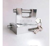 Cadenas robuste en acier inoxydable avec 3 clés pour porte de garage, conteneurs, abri de jardin, entrepôt (80 mm)