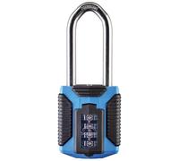 Cadenas Squire robuste (CP50)-Anse en acier la plus résistante-Cadenas à combinaison à 4 roues - Acier allié anticorrosif - Cadenas étanche pour maison, et garage (Manille longue marine tout terrain)