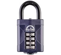 Cadenas Squire robuste (CP50) - Anse en acier la plus résistante - Cadenas à combinaison à 4 viroles - Acier allié anticorrosif - Cadenas étanche pour maison, école et garage (Bleu, 50 mm)