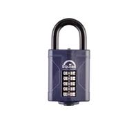Cadenas Squire robuste (CP60) - Anse en acier la plus résistante - Cadenas à combinaison à 5 viroles - Acier allié anticorrosif - Cadenas étanche pour maison, école et garage (Bleu, 60 mm)