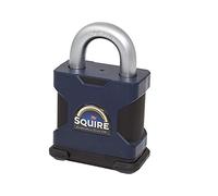 Cadenas Squire robuste (SS65S) - Anse ouverte la plus résistante - Cadenas durable et solide - Acier allié pour la résistance à la corrosion - Cadenas résistant aux intempéries pour la maison, le garage et les entrepôts (Bleu, 65 mm)