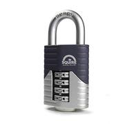 Cadenas Squire robuste (Vulcan Combi 40) - Anse ouverte - Cadenas Vulcan à 4 roues - Alliage d'acier pour la résistance à la corrosion - Cadenas résistant aux intempéries (Bleu, 40 mm)