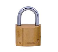 Cadenas standard laiton UNO 35mm s'entrouvrant anse en U - - I-CAD35MV