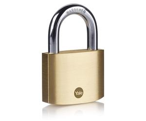 Cadenas Yale en laiton Y110B 60/32, Cadenas classique, Cadenas, Cadenas à clé unique, Laiton, Laiton, En forme de U