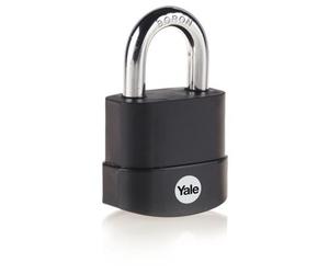 Cadenas Yale résistant aux intempéries avec clé, 55 mm, serrure, goupilles ouvertes