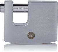 Cadenas Yale résistant aux intempéries avec clé, 70 mm, laiton chromé, serrure