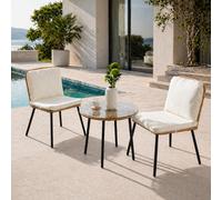 Cadix salon de jardin bas 2 chaises + 1 table