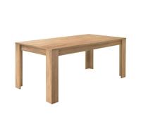 CADIZ - Table Repas 180cm Plateau et Pieds Aspect Bois Cadiz