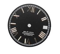 Cadran de montre avec chiffres romains non lumineux, 28.5mm, 1 pièce | Cadran de montre à chiffres romains, for NH35A 4R35, mouvement, Date, Modification, non lumineux