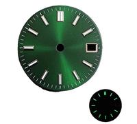 Cadran d'horlogerie, 28,5 mm, compatible avec le mouvement NH35, avec fonction lumineuse verte, référence 03