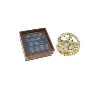 Cadran solaire à boussole en laiton avec coffret
