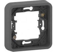 Cadre 1 poste horizontale IP55 IK07 - Encastré - Gris anthracite - Mureva Styl Gris G