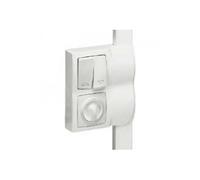 Cadre appareillage saillie 2 postes pose le long des moulures DLPlus épaisseur 16mm - blanc