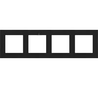 Cadre 4 postes LINE noir mat SIMON55 TR4/149