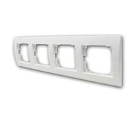 Cadre 4 Slots Horizontal LOGI Blanc