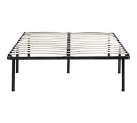 Cadre à lattes + pieds pour matelas 140 x 190 cm - 13 lattes Noir