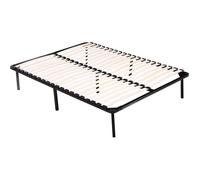 Cadre à lattes + pieds pour matelas de 140 x 190 cm - 20 lattes