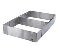 Cadre à pâtisserie extensible en acier inoxydable avec séparateur amovible - - ALTOBUY Gris