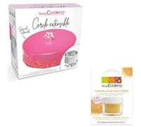 Cadre à pâtisserie extensible rond + paillettes dorées Multicolore G