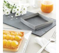 Cadre à tarte perforé en inox carré 12 cm Mathon