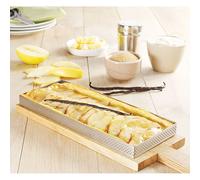 Cadre à tarte perforé rectangle 28 x 11 cm De Buyer