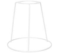 Cadre Abat-jour Vintage Blanc E27 en Fer, Style Classique | Armature Métallique Ronde, Design Ouvert à Trous Réguliers, pour Lampe de Table et Ampoules Edison