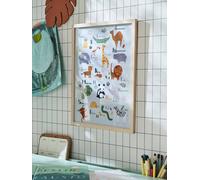 Cadre + affiche Abécédaire Jungle multicolore TU