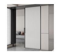 Cadre Aluminium Porte Pliable Séparateur de Pièce | Rail Caché, Isolation Alvéolaire, Fermeture Magnétique, Étanche, Placard, Salle De Bain, Cuisine(Style4,240x240cm)