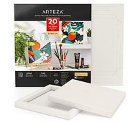 Cadre Arteza DIY, bloc de papier d'art acrylique, 24.2x24.2 cm, 20 feuilles, papier acrylique épais pour peinture, 220 lb, 360 g/m², sans acide, bloc en cellulose pour la peinture et les arts mixtes