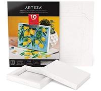 Cadre Arteza DIY, bloc de papier d'art pour aquarelle, 12,7x16,7 cm, 10 feuilles, bloc de toile épaisse, 140 lb, 300 g/m², sans acide, bloc en pulpe de coton pour la peinture et arts mixtes