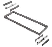 Cadre avec glissières sortie totale pour armoire Quartz - titane - 837 - 863 mm EMUCA