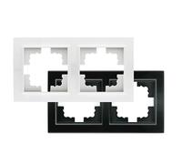 Cadre blanc pour 2 modules EP, idéal pour les espaces modernes et élégants. Son design allie esthétique et fonctionnalité, apportant sophistication à n'importe quel environnement.