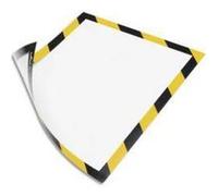 Cadre d’affichage Duraframe dos magnét Security A4.L25 x H32,5 x P0,2 cm jne noir pr avertiss et danger G