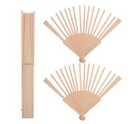 Cadre D’éventail Pliant en Bois 23cm, 16 Baleines, 3 Pcs