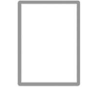 Cadre d'affichage Magneto A2, dos autocollant, fermeture magnétique, argent