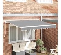 Cadre d'auvent blanc en métal 3 x 2 m rétractable pour jardin, terrasse, balcon avec fixation stable, support mural et protection solaire pratique pour un ombrage flexible