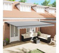 vidaXL Cadre de store anthracite et blanc 500 x 300 cm