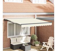 vidaXL Armature d'auvent Crème 350 x 250 cm Polyester avec revêtement PU