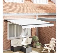 vidaXL Cadre d'auvent blanc 300 x 250 cm en polyester avec revêtement PU