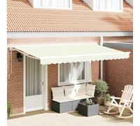 vidaXL Armature d'auvent Crème 350 x 200 cm Polyester avec revêtement PU