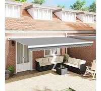 vidaXL Armature de store banne Aluminium thermolaqué Anthracite 450 x 300 cm