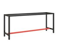 Cadre de banc de travail Noir et rouge mat 190x50x79 cm Métal vidaXL vidaXL