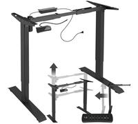 Cadre de bureau - TECTAKE - Structure de table de travail PIOTR avec réglage électrique de la hauteur - Noir