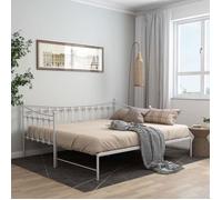 Cadre de canapé-lit extensible - VIDAXL - Blanc - Métal - 206x184,5x91,5 cm - 90x200 cm - Convertible - Robuste