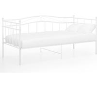 Cadre de canapé-lit sans matelas blanc métal 90x200 cm
