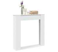 vidaXL Bordure de cheminée Blanc 100x20x100 cm Bois composite