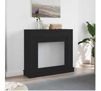 vidaXL Cadre de cheminée chêne noir – Bois d'ingénierie 100×30×87,5 cm