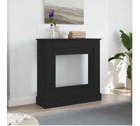 vidaXL Cadre de cheminée chêne noir bois d'ingénierie 90x30x90 cm