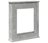 Cadre de cheminée gris béton 75x20x87,5 cm bois d ingénierie