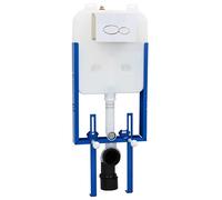 Cadre de Cistern avec stockage Blanc 50 x 8 x 131 cm Acier vidaXL